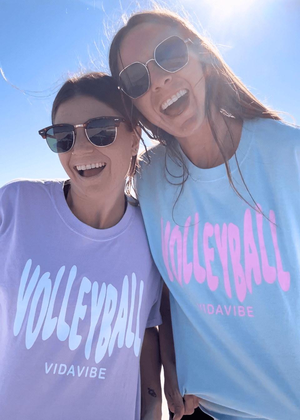 Lilac and White Volleyball Tee